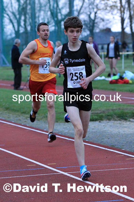 1500 metres, 2022 NEGP No. 1,  Monkton Stadium, April 20th, on a very cold night. Photo: David T. Hewitson/Sports for All Pics